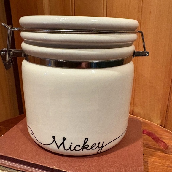 Disney Sketchbook Mickey Mouse ceramic canister 5” - Picture 3 of 10